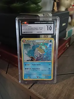 CGC 10 GEM MINT Gyarados 007/034 English Pokemon TCG Classic Holo Blastoise Deck - Image 1