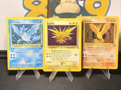 Pokemon TCG Legendary Birds Fossil Set Articuno Zapdos Moltres Holo Rare - Image 1