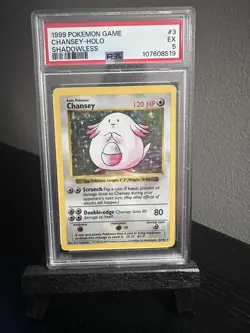 Chansey Shadowless Holo Rare Base Set 1999 Pokemon PSA 5 #3 - Image 1