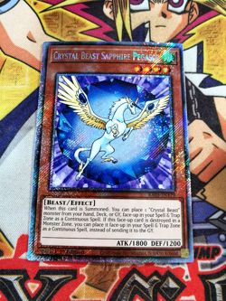 Crystal Beast Sapphire Pegasus ra03-en179 (NM+) Platinum-Secret Rare Yu-Gi-Oh! - Image 1