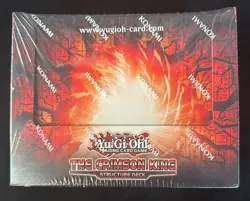 KONAMI YU-GI-OH 2023 CRIMSON KING STRUCTURE DECK DISPLAY 8 Decks Factory Sealed - Image 1