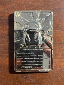 Pokemon Vintage 1999 23K Gold Plated Card Burger King Limited Edition Pikachu - Image 2