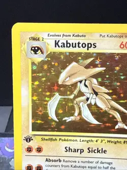 Pokemon Card Kabutops 9/62 1st Edition Fossil Set Holo Rare WOTC Light Play - Image 2
