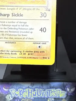 Pokemon Card Kabutops 9/62 1st Edition Fossil Set Holo Rare WOTC Light Play - Image 4