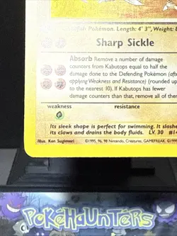 Pokemon Card Kabutops 9/62 1st Edition Fossil Set Holo Rare WOTC Light Play - Image 5