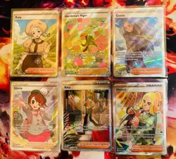 Pokemon Full Art Trainer Lot Of 6 Cards NM Gloria Gardenia Erika - Image 1