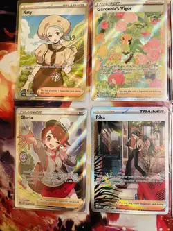 Pokemon Full Art Trainer Lot Of 6 Cards NM Gloria Gardenia Erika - Image 2