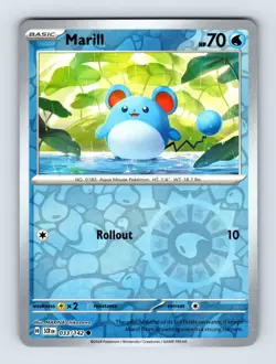 Marill SV07: Stellar Crown Common Reverse Holo 033/142 NM/LP Pokemon Cards - Image 1