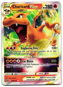 Charizard VSTAR 018/172 - Ultra Rare Brilliant Stars Pokemon TCG 2022 - NM Card - Image 1