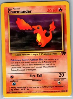 Charmander 50/82 Non Holo Team Rocket - Pokemon Card - LP - Image 1