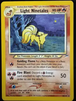 Light Ninetales 50/105 - Neo Destiny Set - Pokemon Card - Excellent Condition - Image 1