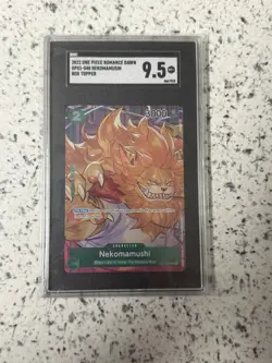 One Piece Card Game TCG Nekomamushi OP01-048 Alt Art Pre-Errata SGC 9.5 Box Topp - Image 1
