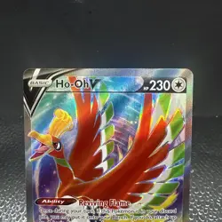 Pokemon TCG Ho-Oh v Silver Tempest Holo Ultra Rare Card 187/195 NM Condition - Image 3