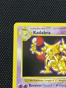 Pokemon Cards: Kadabra 32/102 Shadowless Base Set Uncommon LP/NM - Image 2