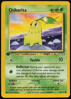 Chikorita [1st Edition] #53 Neo Genesis Pokemon Card - Image 1