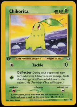 Chikorita [1st Edition] #53 Neo Genesis Pokemon Card - Image 1