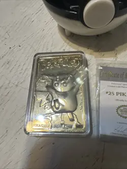 1999 Burger King Pokemon Pikachu Trading Card 23K Gold-Plated - Image 2