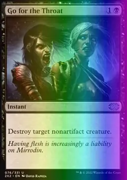 MTG Magic the Gathering Go for the Throat (76/686) Double Masters 2022 NM FOIL - Image 1