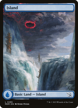 x4 Island MOM MTG 0285 FULL ART BASIC LAND M/NM 4x - Image 1