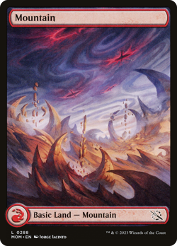 x4 Mountain MOM MTG 0288 FULL ART BASIC LAND M/NM 4x - Image 1