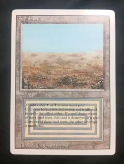 MTG Scrubland Revised 3rd Edition Regular Rare LP-MP - Image 1