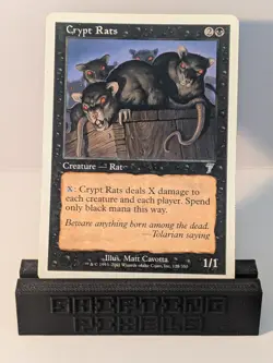 1x Crypt Rats - MTG Core Set 7th Edition - LP - Image 1