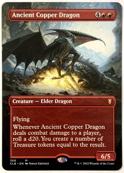 Ancient Copper Dragon (Borderless) Commander Legends: Battle for Baldur's Gate Regular for sale online - Image 1