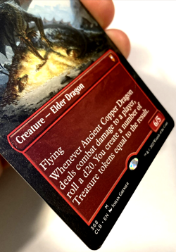 Ancient Copper Dragon (Borderless) Commander Legends: Battle for Baldur's Gate Regular for sale online - Image 2