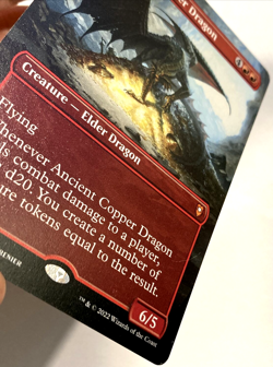 Ancient Copper Dragon (Borderless) Commander Legends: Battle for Baldur's Gate Regular for sale online - Image 3