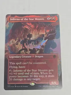 MTG Adventures Forgotten Realms #293 Inferno of the Star Mounts Borderless Foil - Image 1