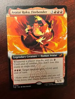 Avatar Roku, Firebender Borderless Foil Avatar The Last Airbender Eternal?? - Image 1