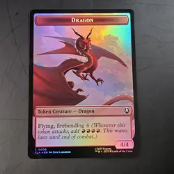 MTG Avatar Dragon Token 0009 Food Token 0019 Double Sided Foil. - Image 1