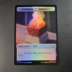 MTG Avatar Dragon Token 0009 Food Token 0019 Double Sided Foil. - Image 2