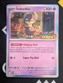 Indeedee SVP 154 Pre Release Surging Sparks Stamped Promo Pokemon TCG Near Mint - Image 1