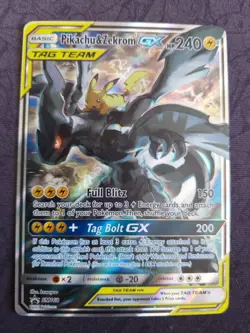 Pokemon Sun & Moon Black Star Promo SM168 Pikachu & Zekrom GX - Tag Team - Image 1