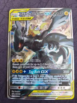 Pokemon Sun & Moon Black Star Promo SM168 Pikachu & Zekrom GX - Tag Team - Image 2