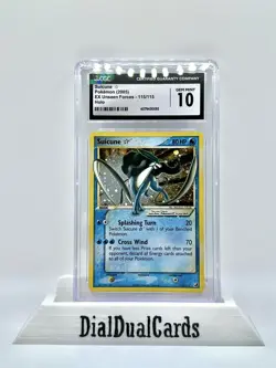 Pokemon - CGC 10 - Suicune - Gold Star - 2005 EX Unseen Forces - Image 1
