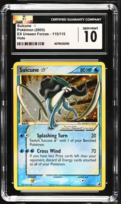 Pokemon - CGC 10 - Suicune - Gold Star - 2005 EX Unseen Forces - Image 3