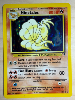Pokemon Vintage Holo Rare Ninetales 17/110 Legendary Collection WotC - Image 1