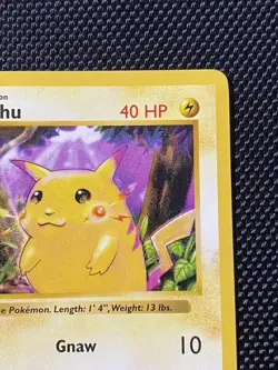 Pokemon TCG Pikachu (Red Cheeks) 58/102 Shadowless A LP/NM - Image 3