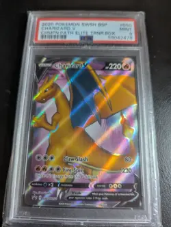 2020 Pokemon SWSH BSP Charizard V #050 Champions Path Elite Trainer Promo PSA 9 - Image 1