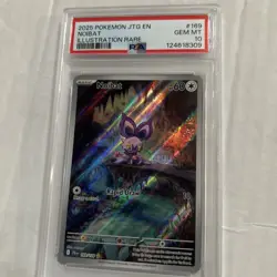 Pokemon 2025 Noibat 169/159 Illustration Rare Full Art Journey Together PSA 10 - Image 1