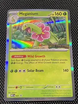 Meganium 001 Black Star Promo Stamped Prerelease Mega Evolutions Pokemon MEP NM - Image 1