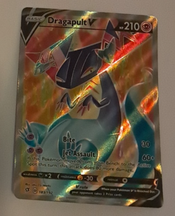 Dragapult V 183/192 NM/M Full Art Sword and Shield Rebel Clash Pokemon - Image 1