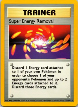 Super Energy Removal 079/102 Base Set (Shadowless) NM Non-Holo Pokemon TCG - Image 1
