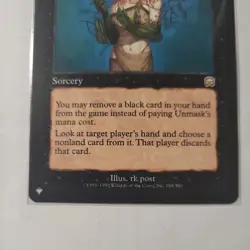 UNMASK Magic the Gathering MTG 1999 Sorcery Trading Card 168/350 TCG NM Card - Image 2