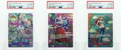 PSA 10 OP 05 Nami 016 Yamato 121 Uta 120 Set Japanese ONE PIECE Card Game - Image 1