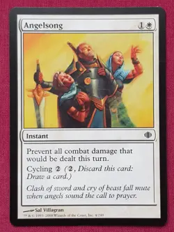 Magic The Gathering SHARDS OF ALARA ANGELSONG white card MTG - Image 1
