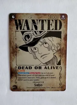 SABO Wanted Poster OP13-120 (SEC) Special Rare English One Piece Card NM/M - Image 1