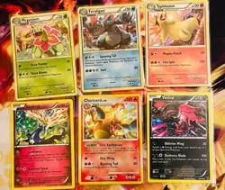 Lot Of 6 Cracked Ice Holo Pokemon Card Charizard Promo Rare Typhlosion Meganium - Image 1